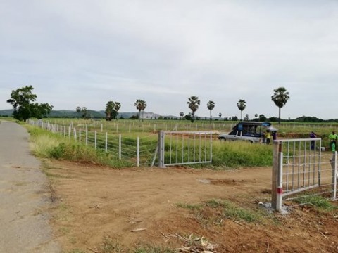 ทำรั้วลวดหนาวกั้นเขต ปทุมธานี